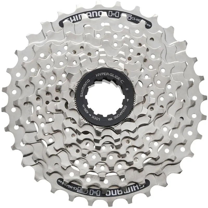 Shimano CS-HG41 8 Speed MTB Cassette - Silver 1 Shimano CS-HG41 8 Speed MTB Cassette - Silver