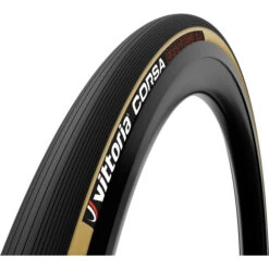 Vittoria Corsa Folding G2.0 Clincher Tyre - Black -Shimano Store VARTYVCORSABLKTan 1